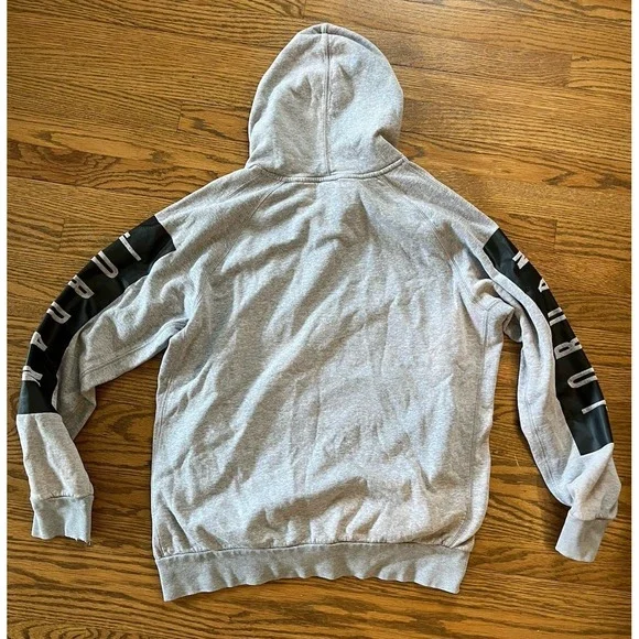 Nike Air Jordan Hoodie Adult L Flight Jumpman Spell Out Sleeves Retro Streetwear - Picture 8 of 8